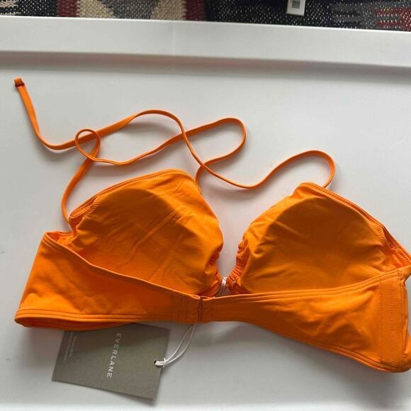 NWT Everlane The String Bandeau Bikini Top Orange Size Medium - Picture 3 of 11